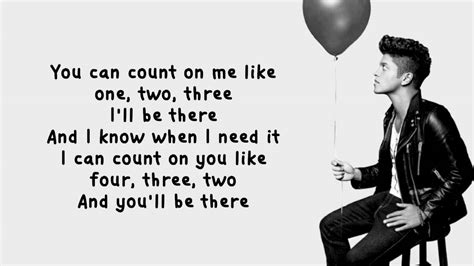 letra de bruno mars count on me